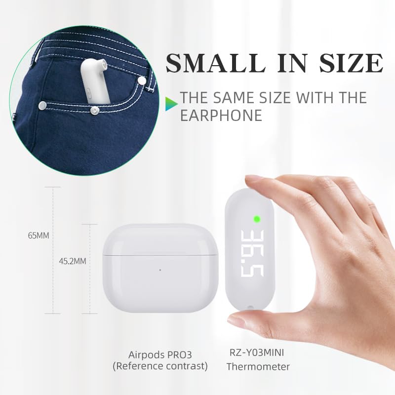 aloway Rechargeable Medical Forehead Thermometer for Adults and Children Black Non-Contact Digital Thermometer with Fast 1-Second Touchless Reading​ Black - Image 5